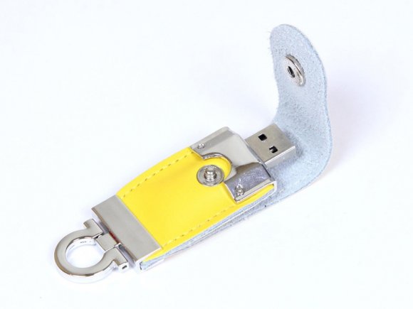 USB-флешка на 8 Гб в виде брелка, желтый 