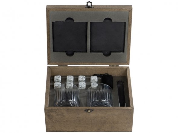 Набор для виски Jack с бокалами в подарочной шкатулке 