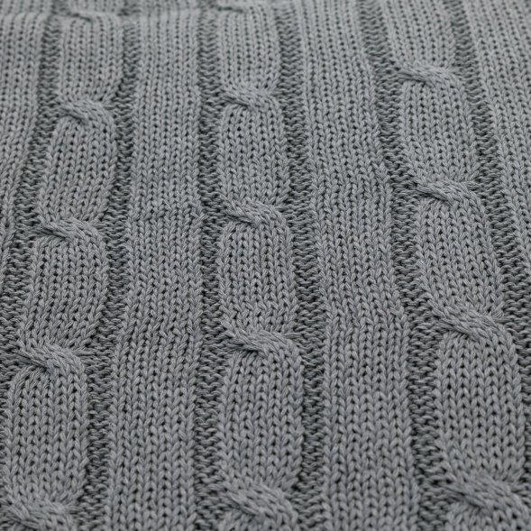 Плед Fado вязаный, серый (без подарочной коробки) 