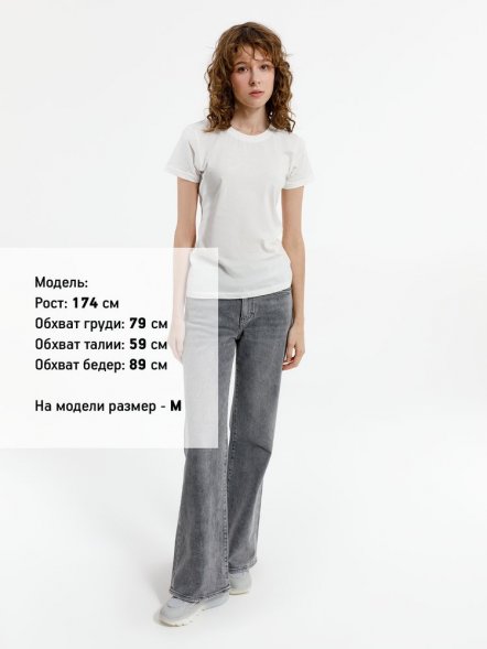 Футболка женская T-bolka Lady, белая (теплый оттенок) 