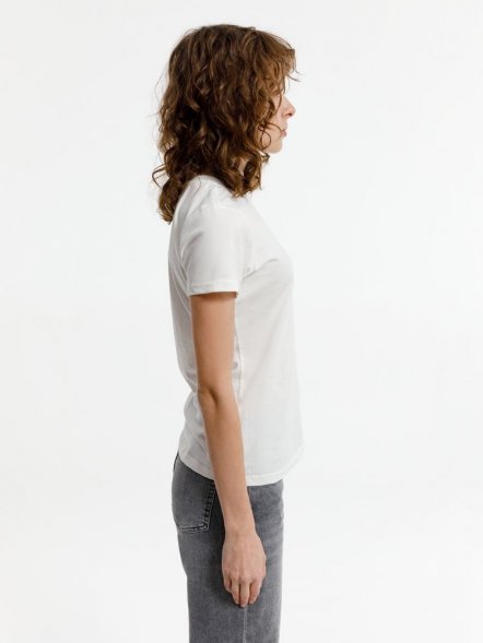 Футболка женская T-bolka Lady, белая (теплый оттенок) 