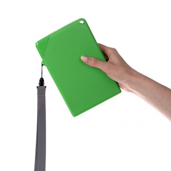 Плоская бутылка для воды Flacon, зеленая 