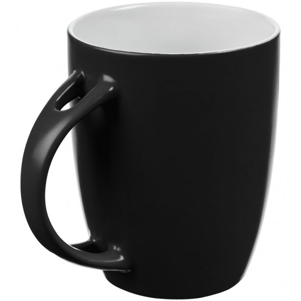 Кружка с ложкой Cheer Up, ver.2, черная 