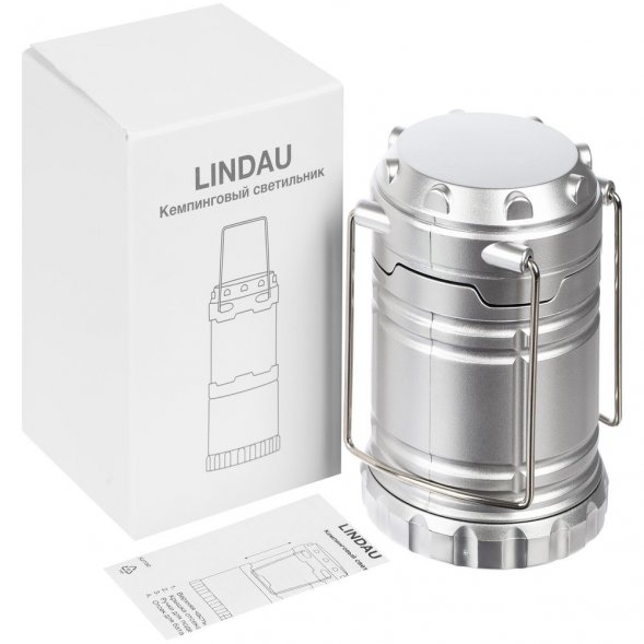 Кемпинговый фонарь Lindau, серебристый 