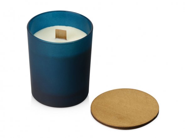 Свеча соевая ароматическая в стекле Niort, синяя 