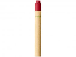 Шариковая ручка Berk из переработанного картона и кукурузного пластика, натуральный/красный