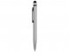 Ручка-стилус пластиковая шариковая Poke, серебристый/черный 