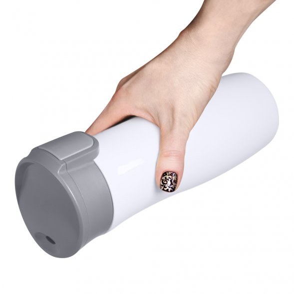 Термокружка вакуумная герметичная Lavita, серая 