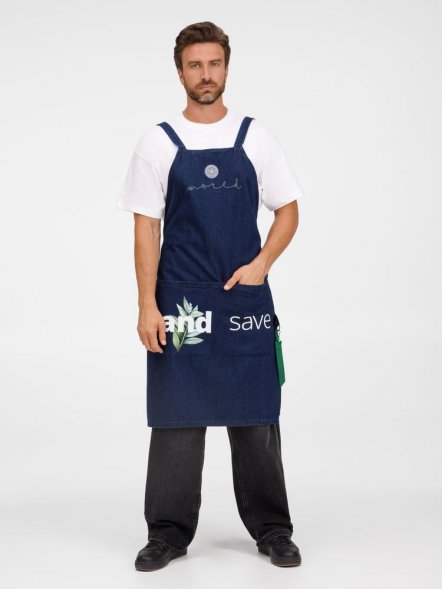 Фартук джинсовый E2, синий 