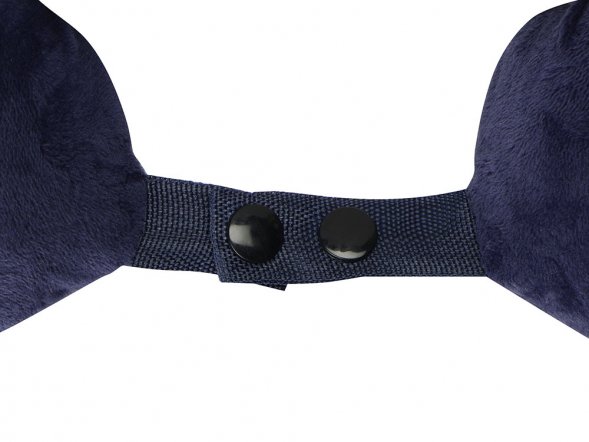 Подушка Basic из микрофибры с эффектом памяти U-shape, синий (P) 