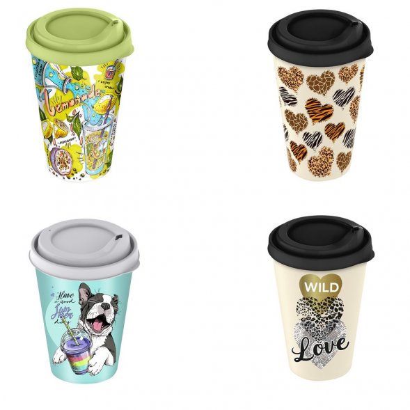 Стакан с крышкой Vetro на заказ 