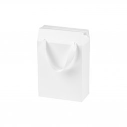 Подарочная коробка-пакет универсальная малая, белая, 186х100х277 мм