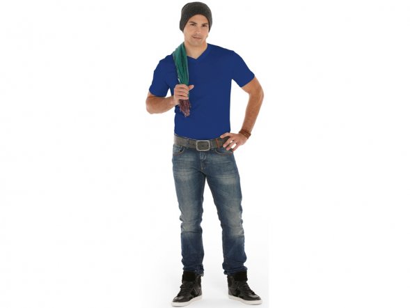 Футболка Heavy Super Club мужская с V-образным вырезом, кл. синий 