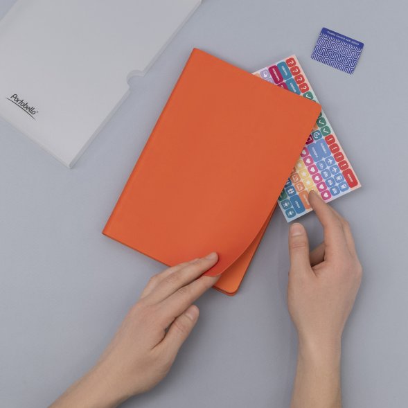 Ежедневник Latte NEW недатированный, оранжевый/оранжевый 