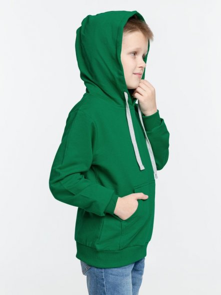 Толстовка с капюшоном детская Kirenga Kids, зеленая 