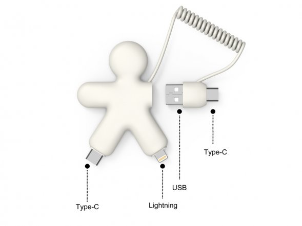 Зарядный кабель BUDDY ECO, белый 