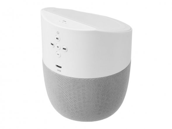 Портативная колонка с беспроводной зарядкой Shuttle, 5 Вт, белый 