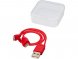 Двусторонний кабель для зарядки Ario 3-в-1 в тканевой оплетке, красный 