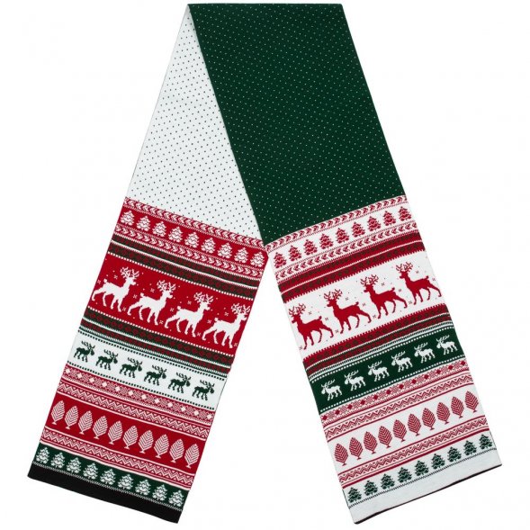 Шарф Mirakler, красный с зеленым 