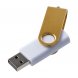 Флешка Twist Color, белая с желтым, 8 Гб 