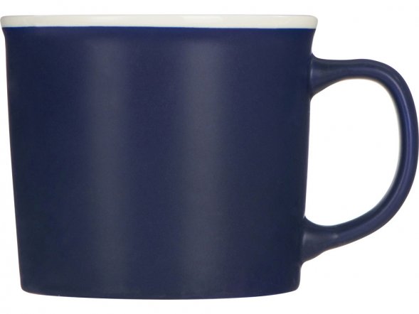 Матовая кружка Nancy 360 мл цветная снаружи, белая внутри, темно-синий 