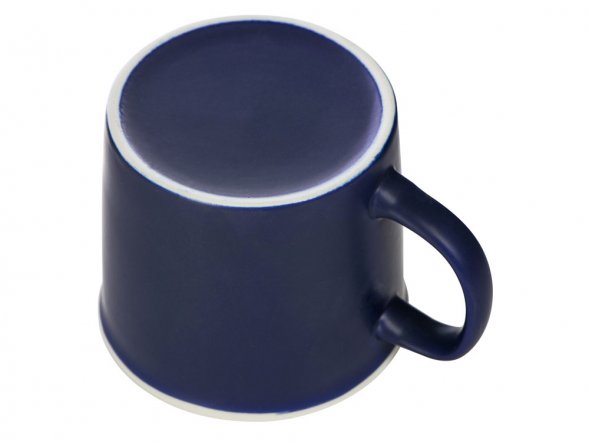 Матовая кружка Nancy 360 мл цветная снаружи, белая внутри, темно-синий 