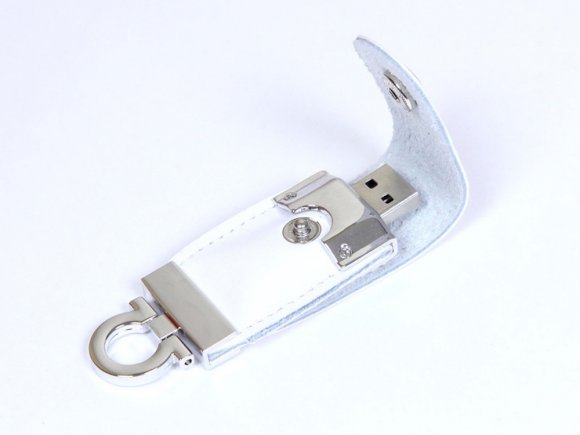 USB-флешка на 16 Гб в виде брелка, белый 