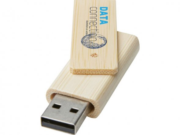 Rotate, USB-накопитель объемом 4 ГБ из бамбука, бежевый 
