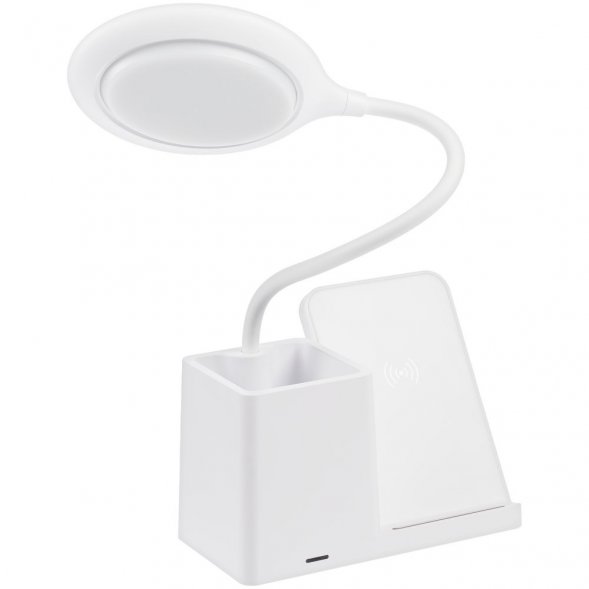 Лампа с органайзером и беспроводной зарядкой writeLight, ver. 2, белая 