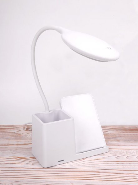 Лампа с органайзером и беспроводной зарядкой writeLight, ver. 2, белая 
