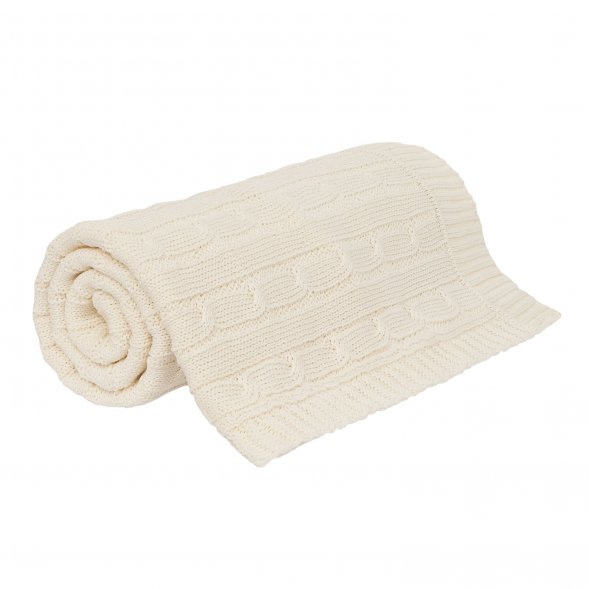 Плед Fado вязаный, бежевый (без подарочной коробки) 