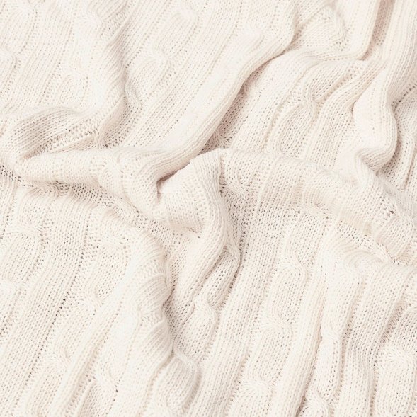 Плед Fado вязаный, бежевый (без подарочной коробки) 