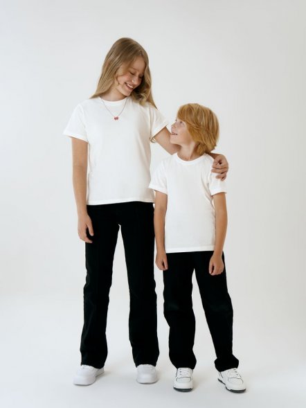 Футболка детская T-Bolka Kids, белая (теплый оттенок) 