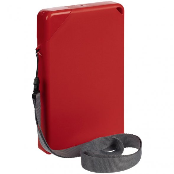 Плоская бутылка для воды Flacon, красная 