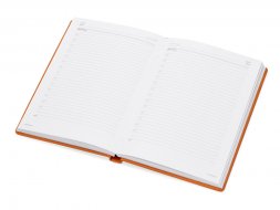 Ежедневник недатированный А5 Velvet, оранжевый флуор