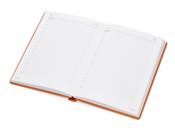 Ежедневник недатированный А5 Velvet, оранжевый флуор 