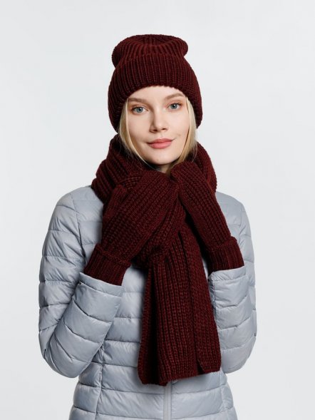 Шарф Nordkyn, бордовый 