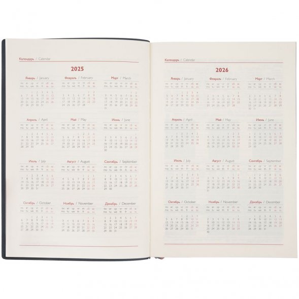 Ежедневник Merida, датированный, черный 