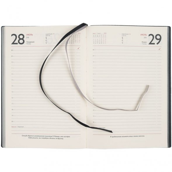 Ежедневник Merida, датированный, черный 