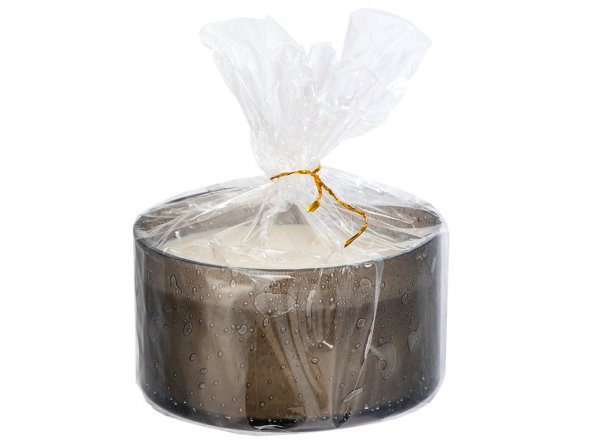 Свеча соевая ароматическая в стекле Halo, черная 