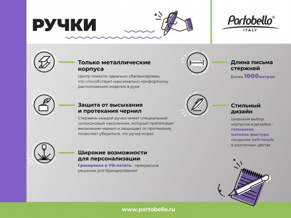 Шариковая ручка Portobello PROMO, черная 
