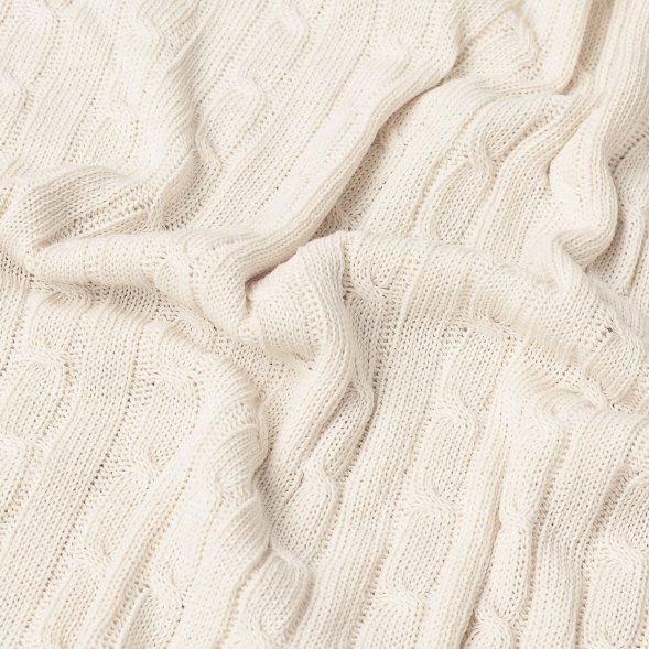 Плед Fado вязаный, бежевый (без подарочной коробки) 