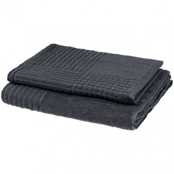 Полотенце Farbe, среднее, темно-серое 