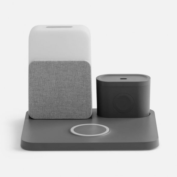 Зарядная станция с часами и подсветкой Large Charge ver.2, серая 