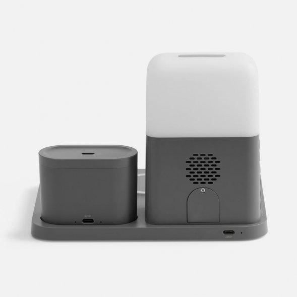 Зарядная станция с часами и подсветкой Large Charge ver.2, серая 