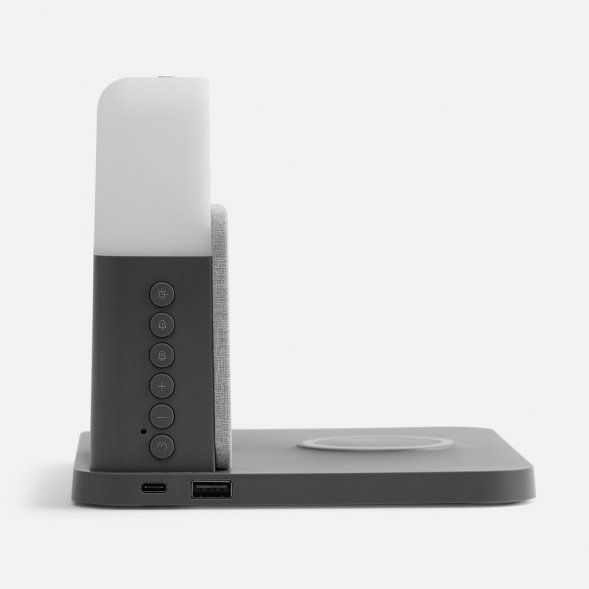 Зарядная станция с часами и подсветкой Large Charge ver.2, серая 