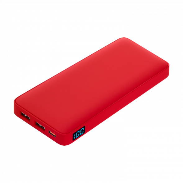 Внешний аккумулятор с подсветкой Ancor PD Plus 10000 mAh, красный 