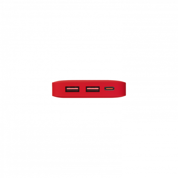 Внешний аккумулятор с подсветкой Ancor PD Plus 10000 mAh, красный 