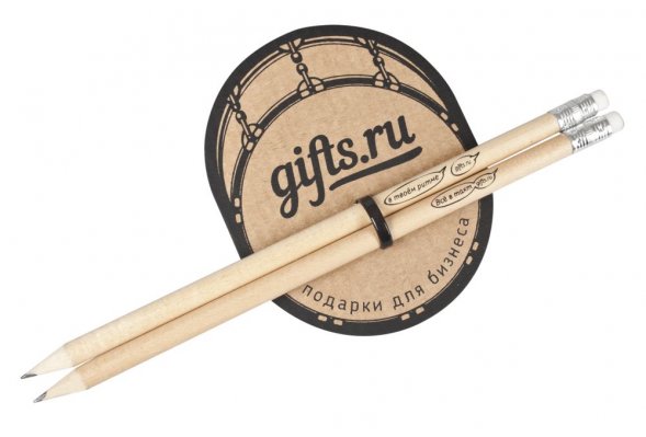 Карандаш простой Hand Friend с ластиком, белый 