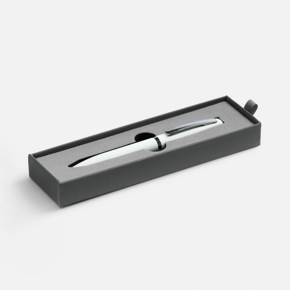 Ручка шариковая Bolt Soft Touch в футляре, белая 
